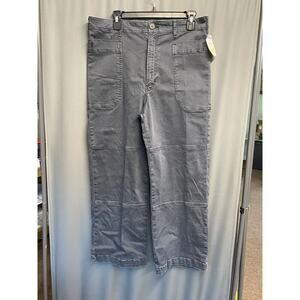 Frame Utility Trouser Women's 32 Gray Cotton Stretch Pouch Pockets Straight A35